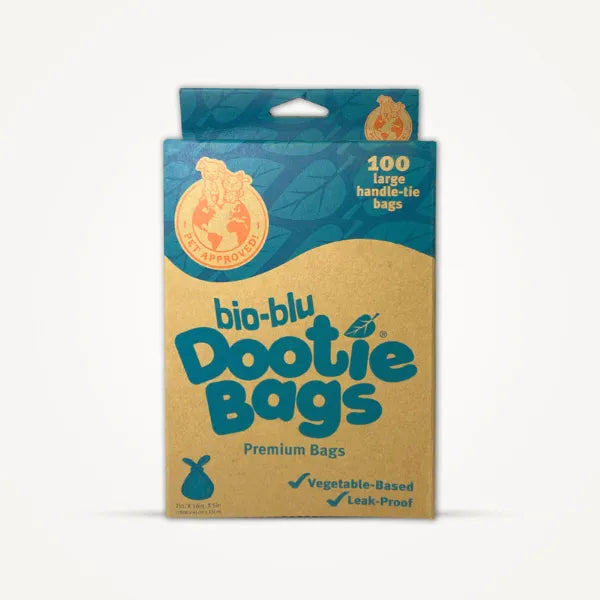 Bio-Blu Dootie Bags™, Large EZ Tie Handle Poop Bags, with Premium Materials