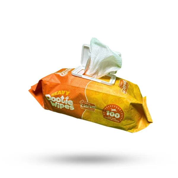 Heavy Dootie Pet Wipes, Butt, Body & Paws, Bamboo Citrus Scent